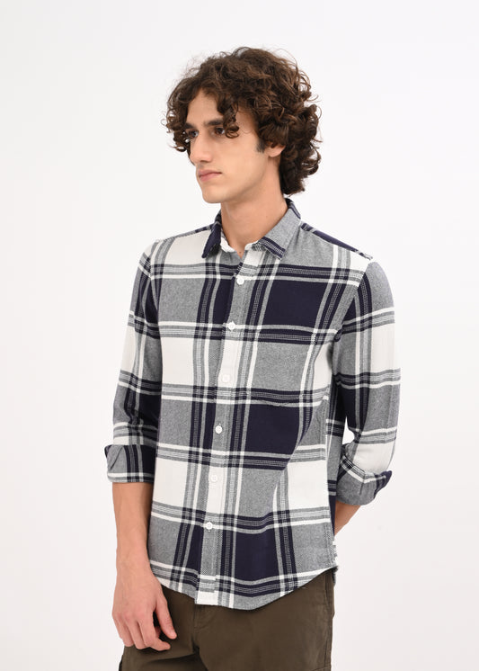 Classic Checked Shirt Navy