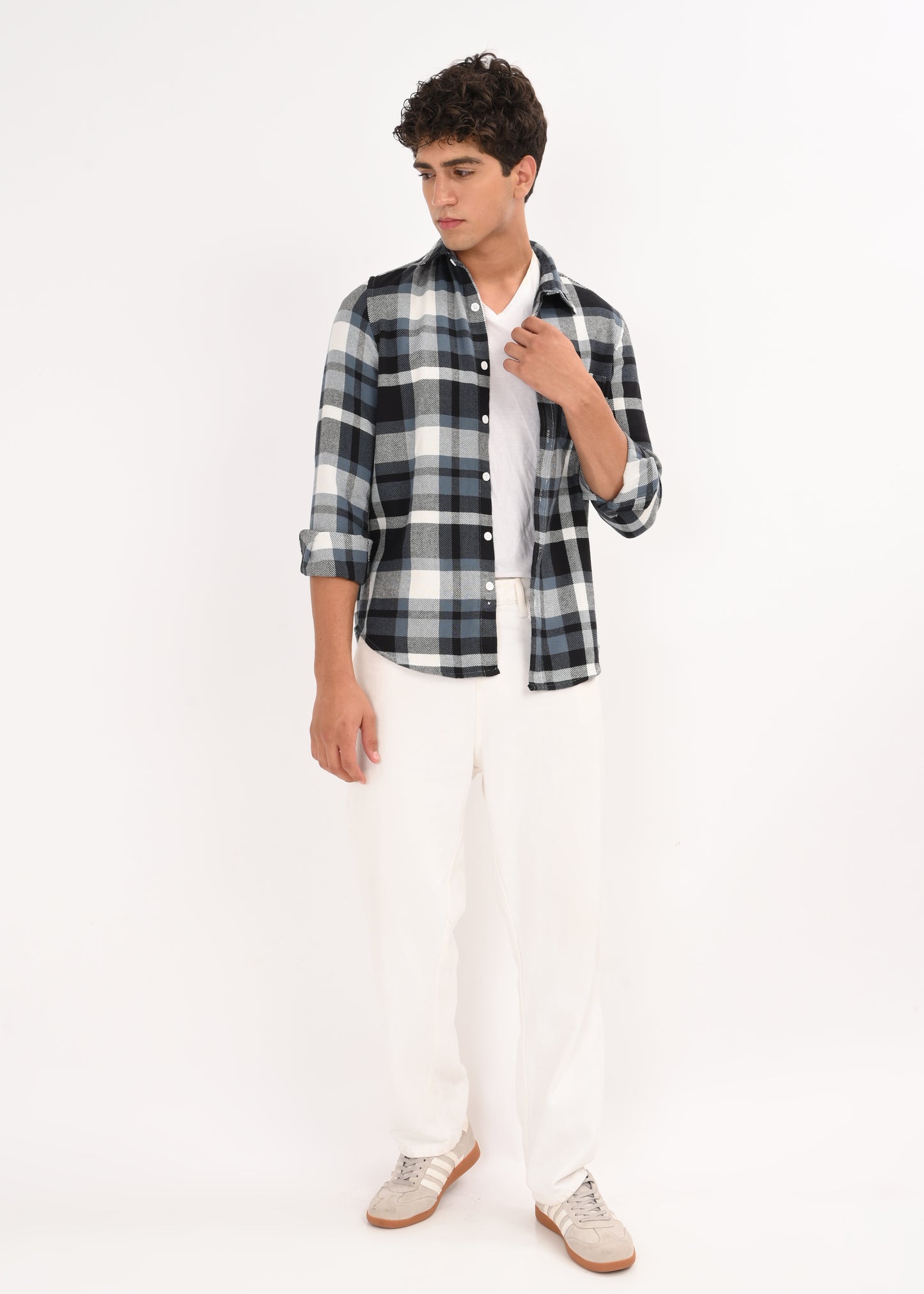 Classic Checked Shirt Blue