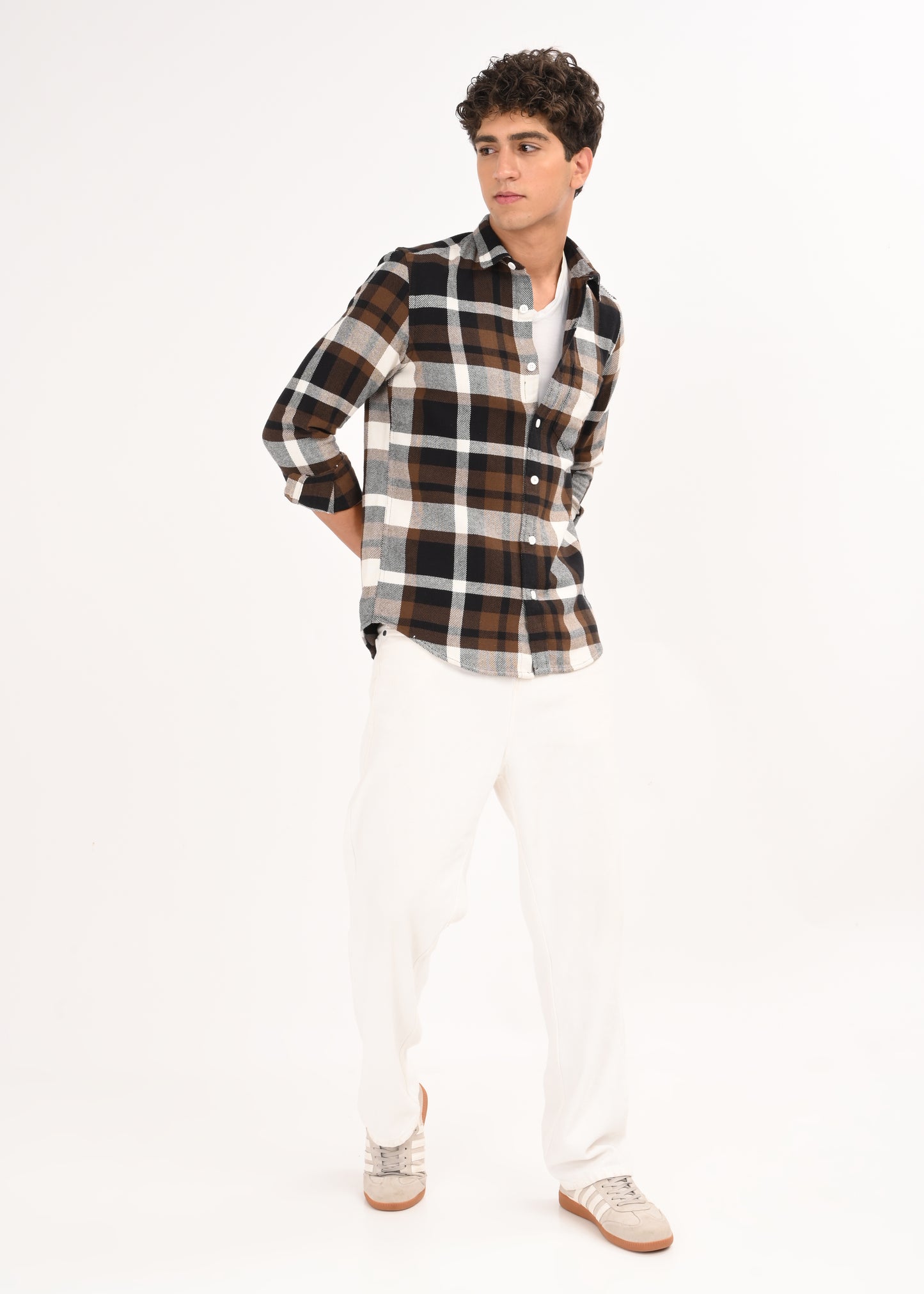 Classic Checked Shirt Brown