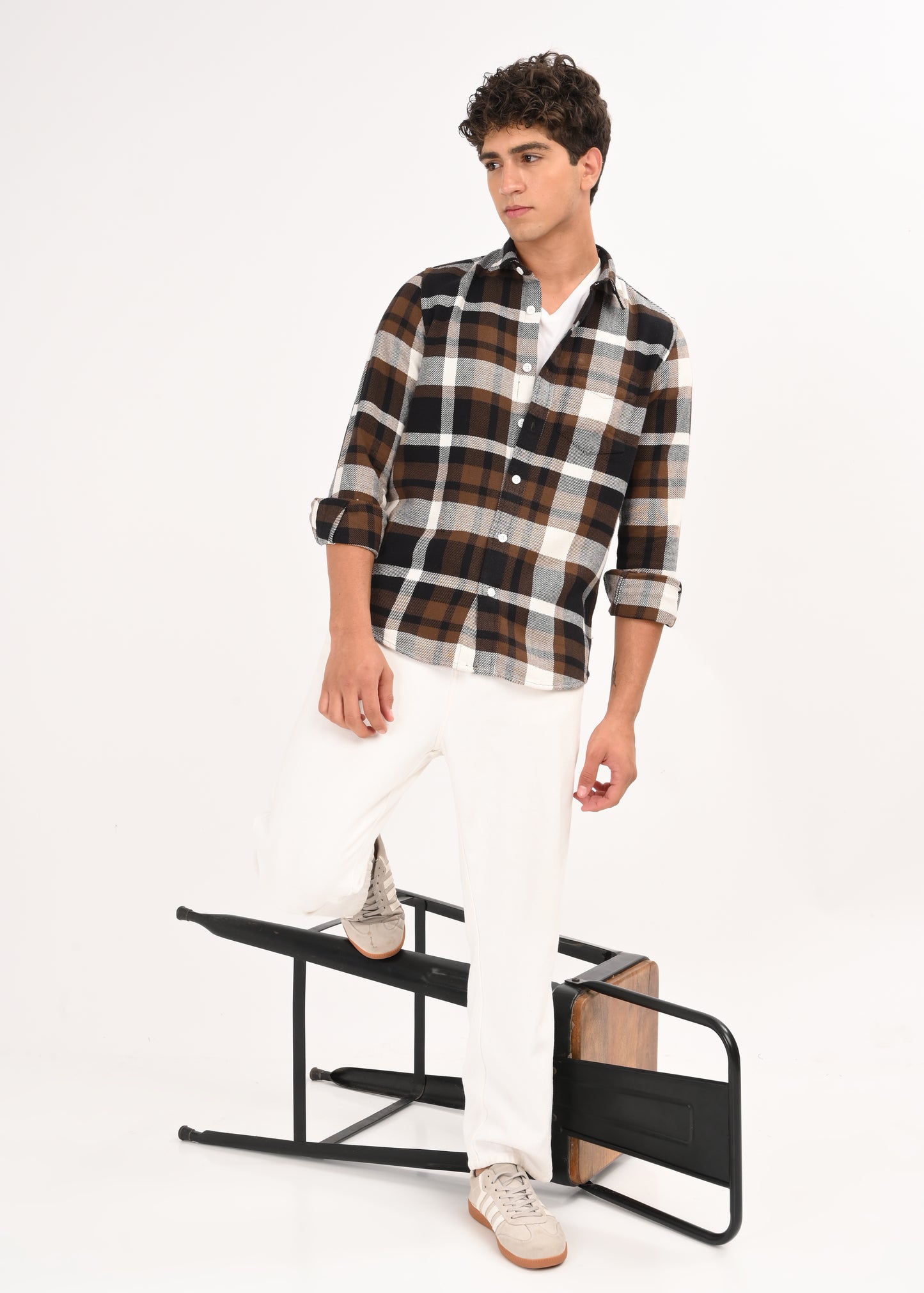 Classic Checked Shirt Brown