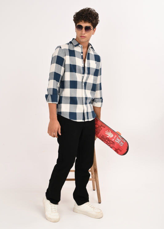 Classic Bold Check Shirt Dk Blue