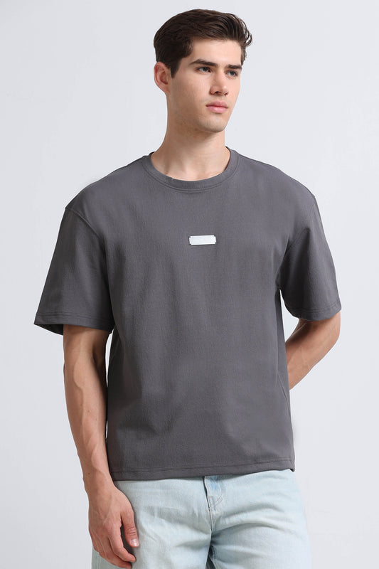 Essential Oversized Crew Neck T-Shirt Grey