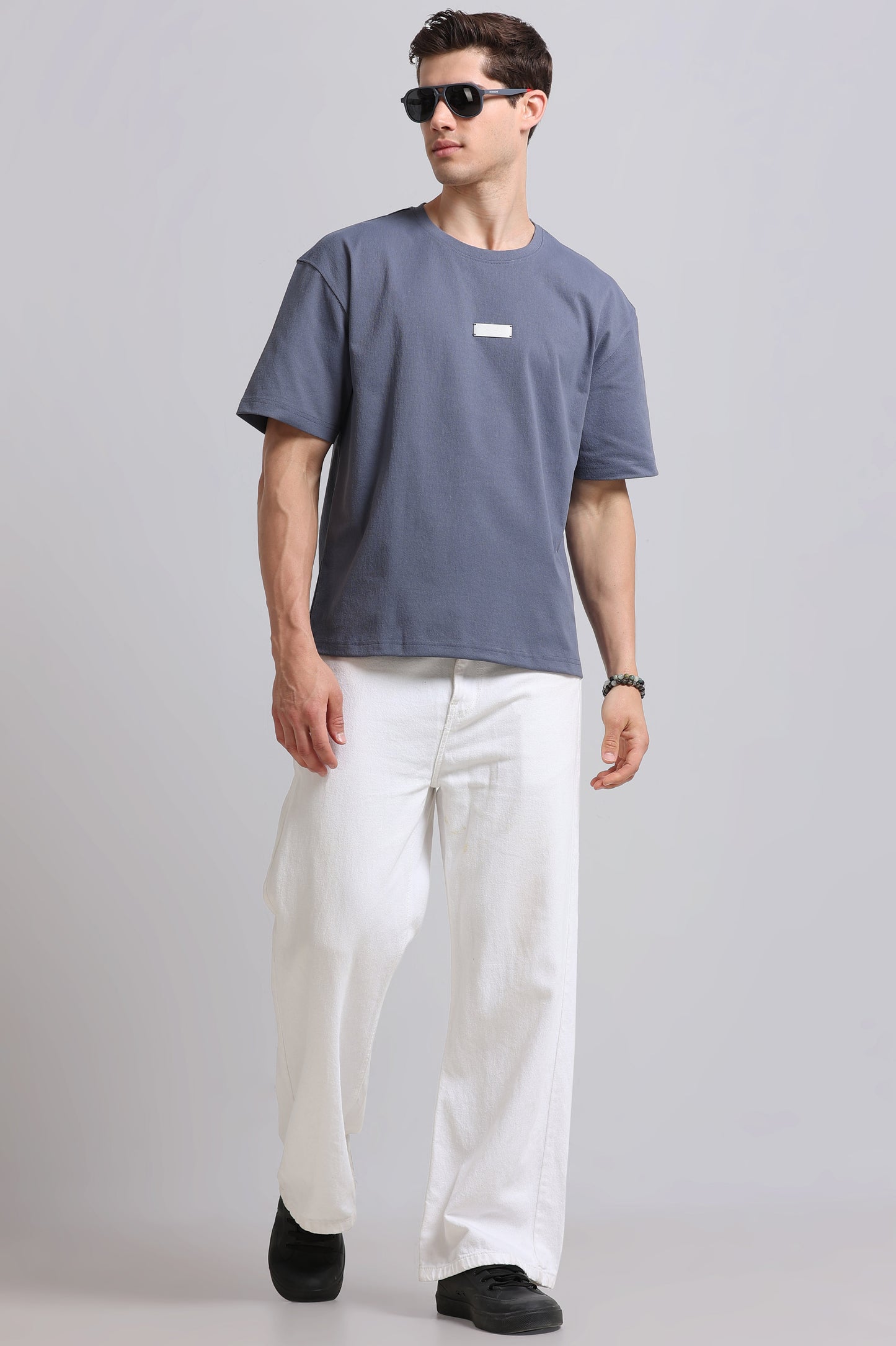 Essential Oversized Crew Neck T-Shirt State Blue