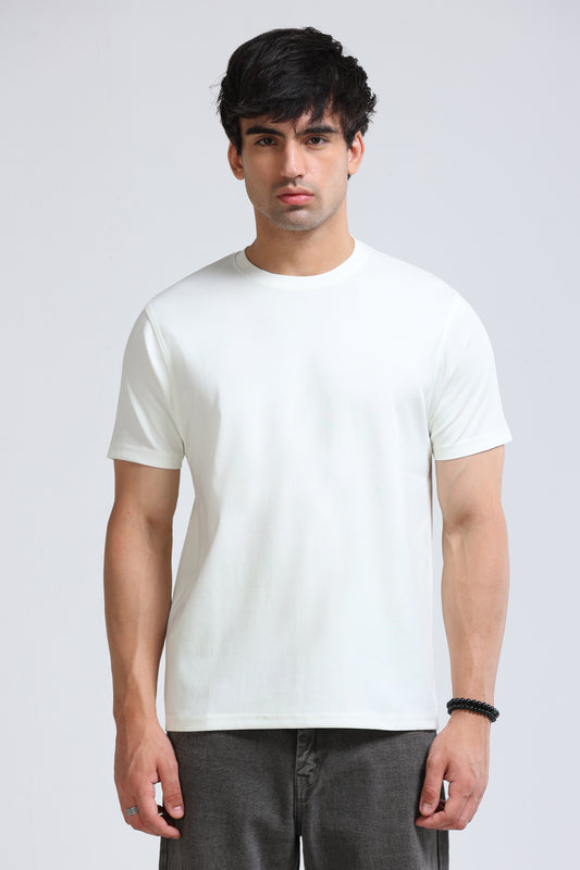 Men's Colour Changing Regular Fit T-Shirt Off White