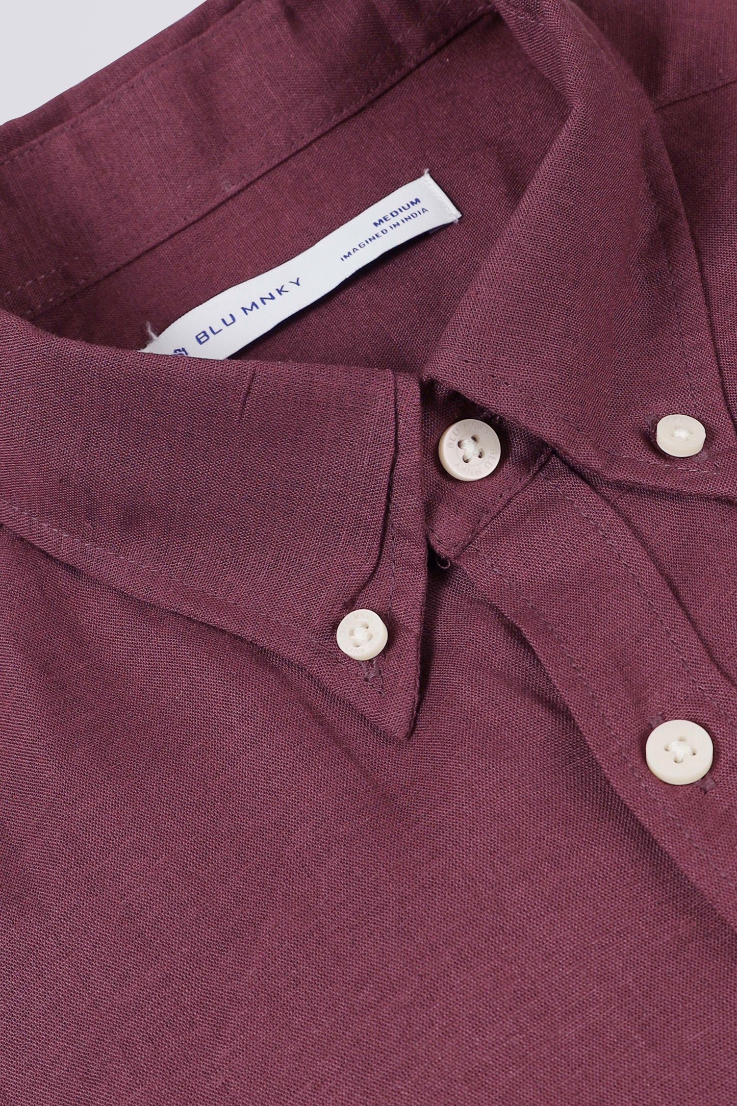 Viscose Linen Slim Fit Shirt Purple
