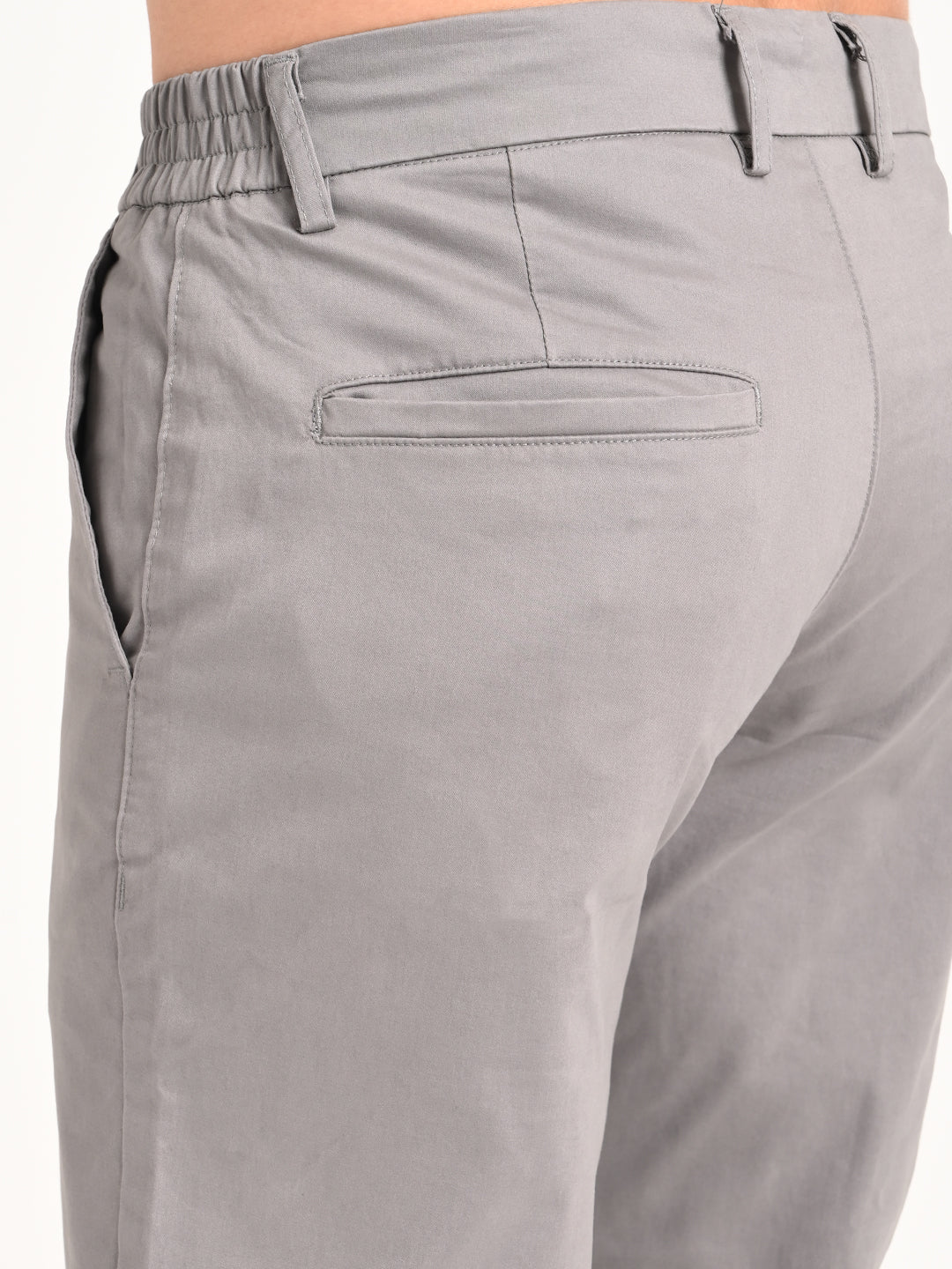 Stretch Trousers with Utility Pockets Grey
