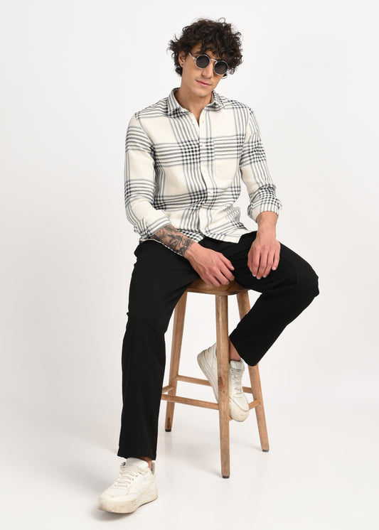 Classic Bold Check Shirt White