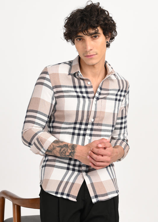 Classic Bold Check Shirt Navy