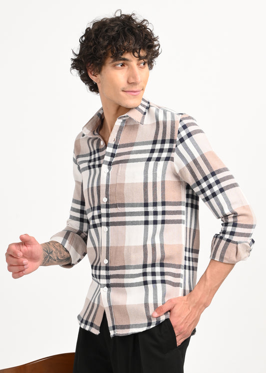 Classic Bold Check Shirt Navy