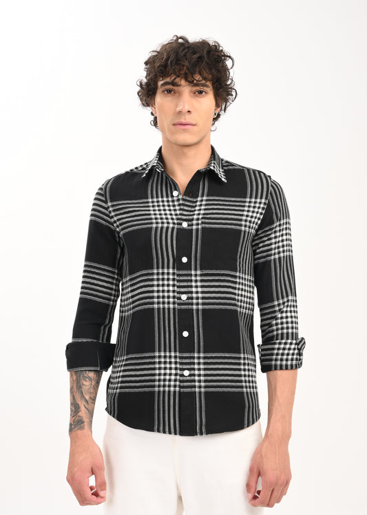 Classic Bold Check Shirt Black