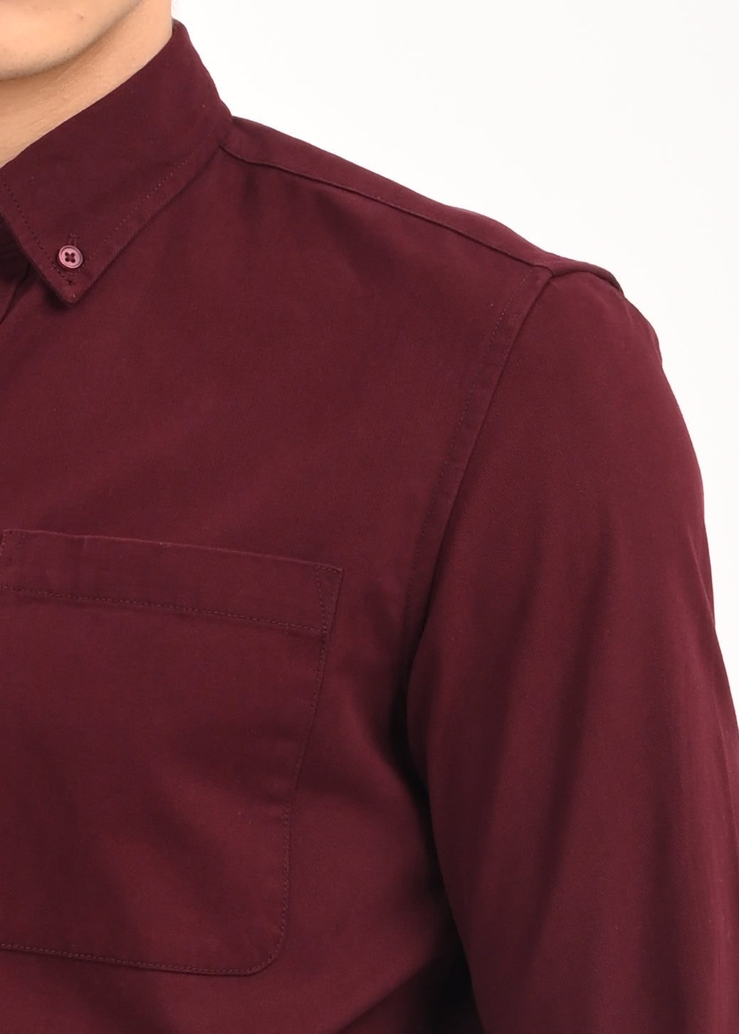 Everyday Essential Solid Shirt Maroon
