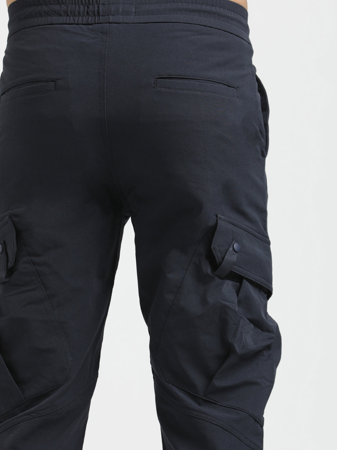 Utility Trousers with Elastic Edges Navy
