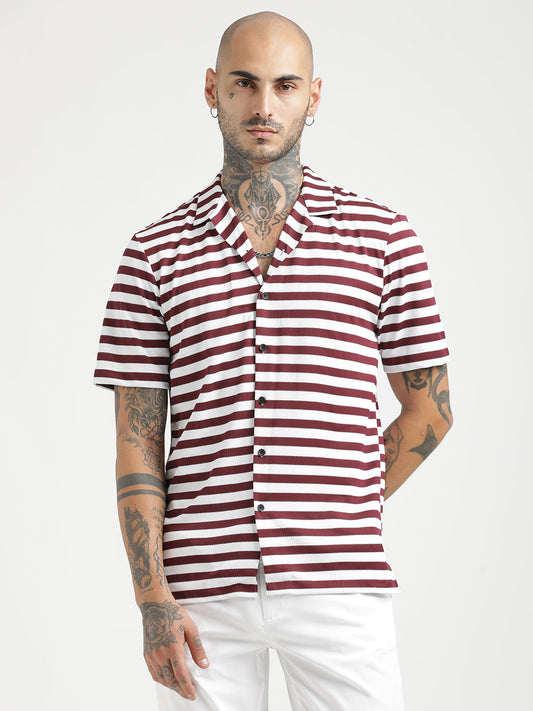 Relaxed Knit Shirt Maroon