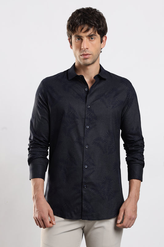 Glitter Print Shirt Navy