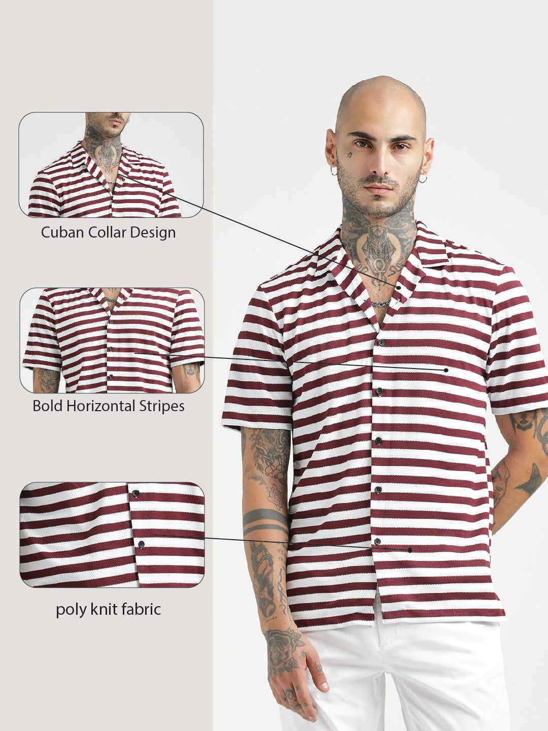 Relaxed Knit Shirt Maroon