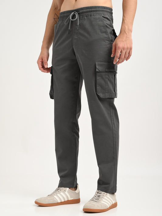 Cotton Cargo Trousers Dk Grey