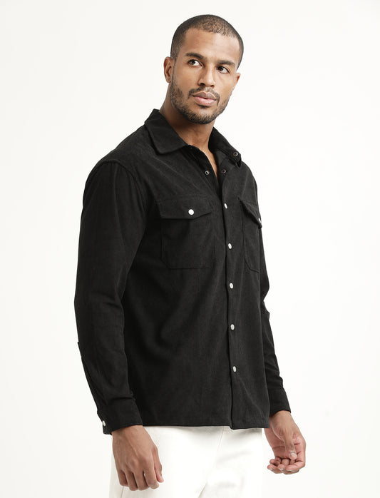Corduroy Overshirt Black
