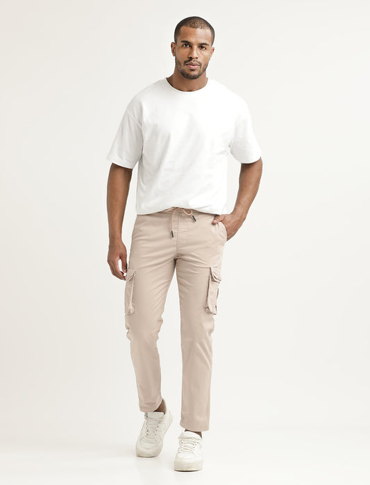 Cotton Cargo Trousers Pink
