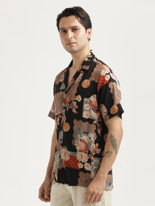 Printed Resort Shirt Orange