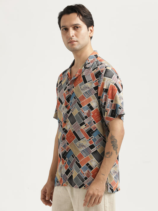 Printed Resort Shirt Red