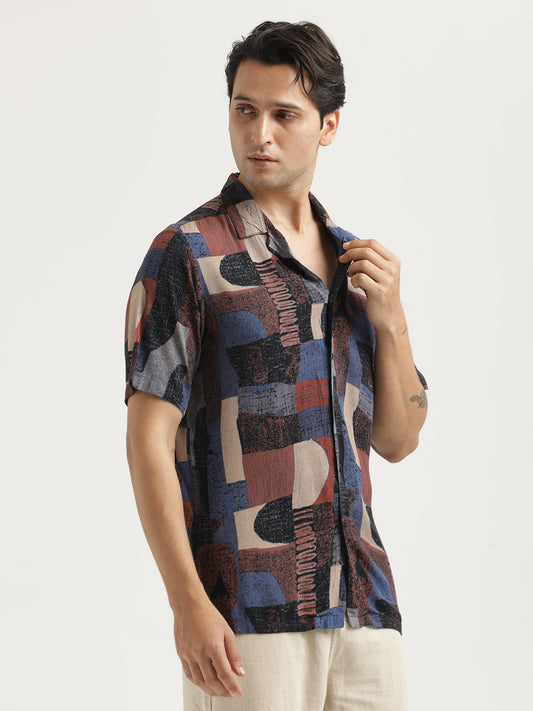 Printed Resort Shirt Violet