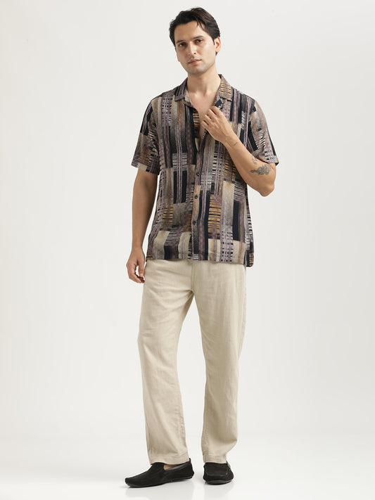 Printed Resort Shirt Lt Violet