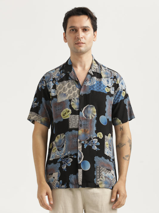 Printed Resort Shirt Lt Blue