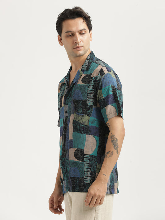 Printed Resort Shirt Grey
