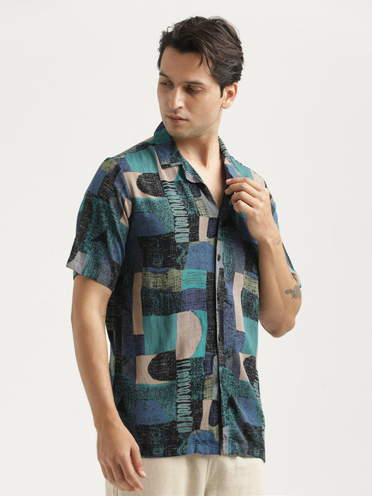 Printed Resort Shirt Grey
