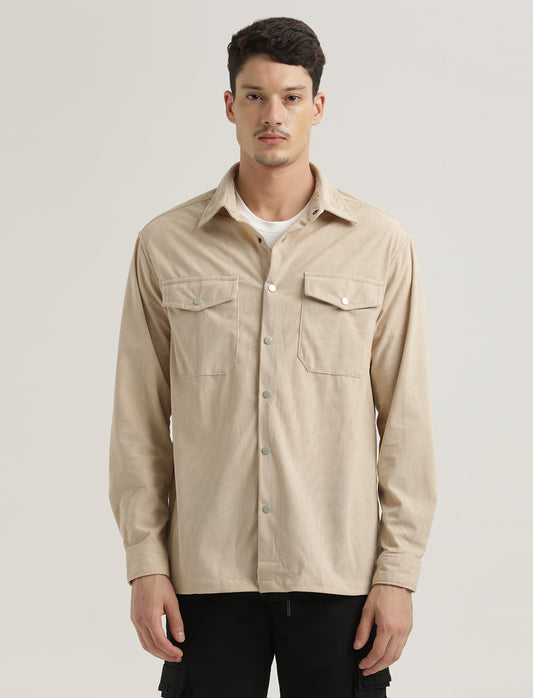 Corduroy Overshirt Cream