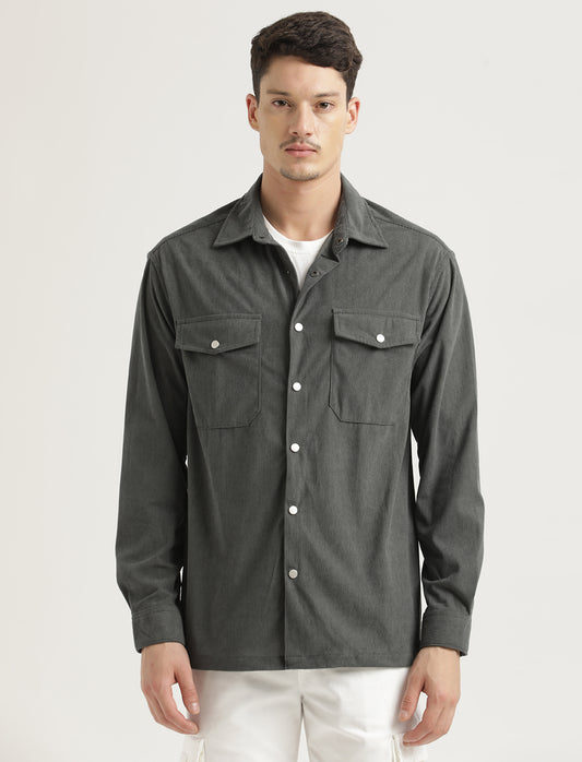 Corduroy Overshirt Grey
