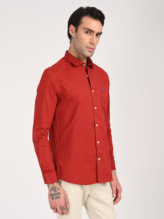 Red Cotton Shirt for Men