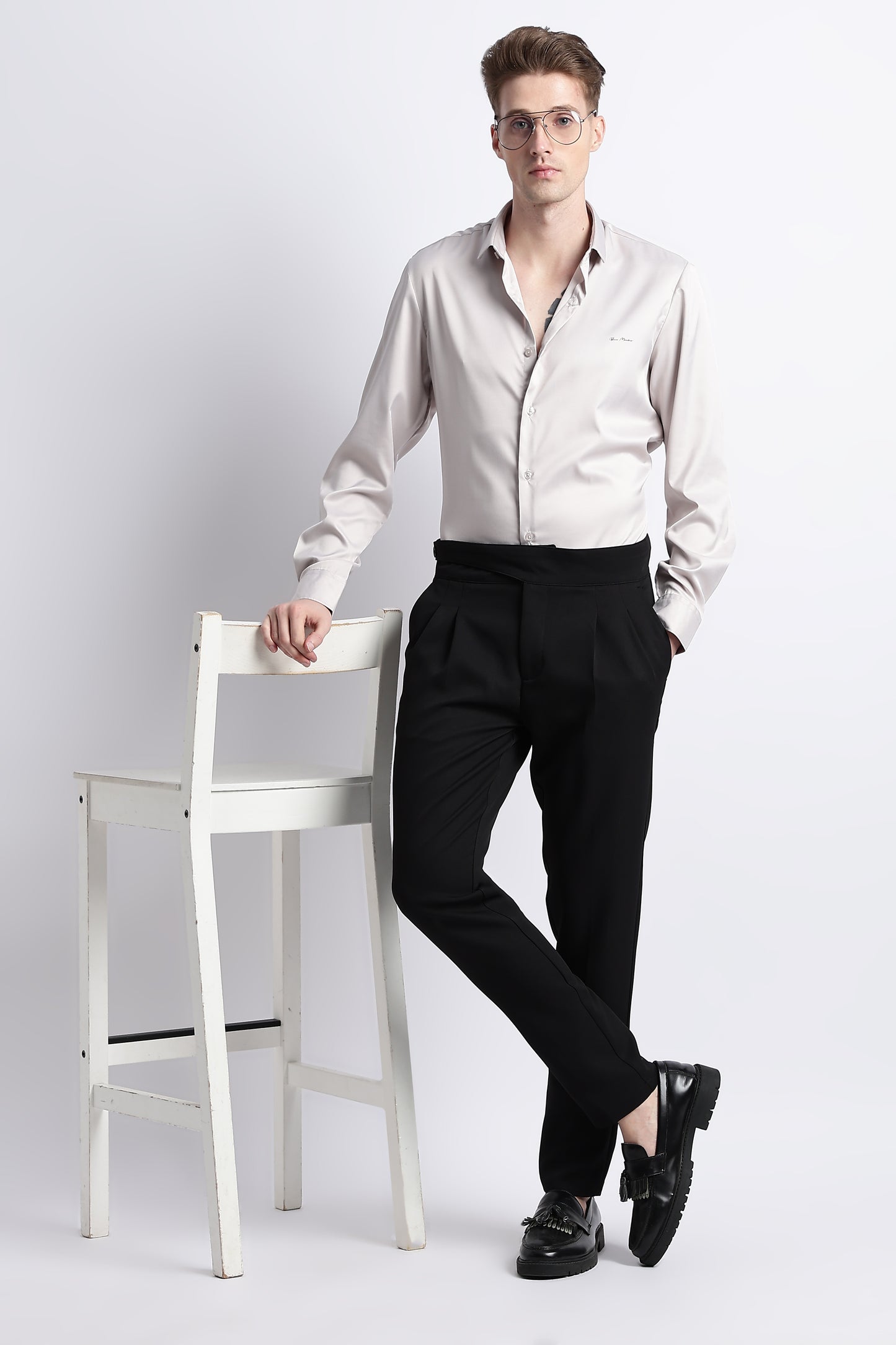 Smooth Satin Shirt Off White