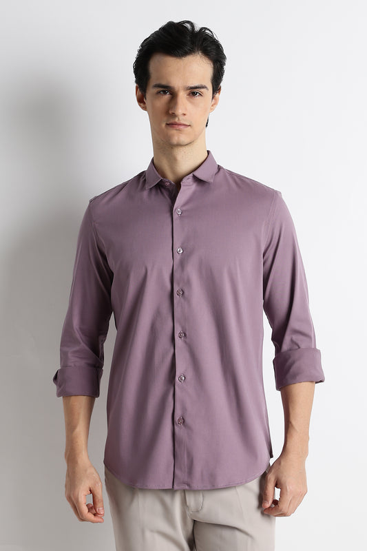 The Modern Essential Poly-Lycra Shirt Slate Lavender