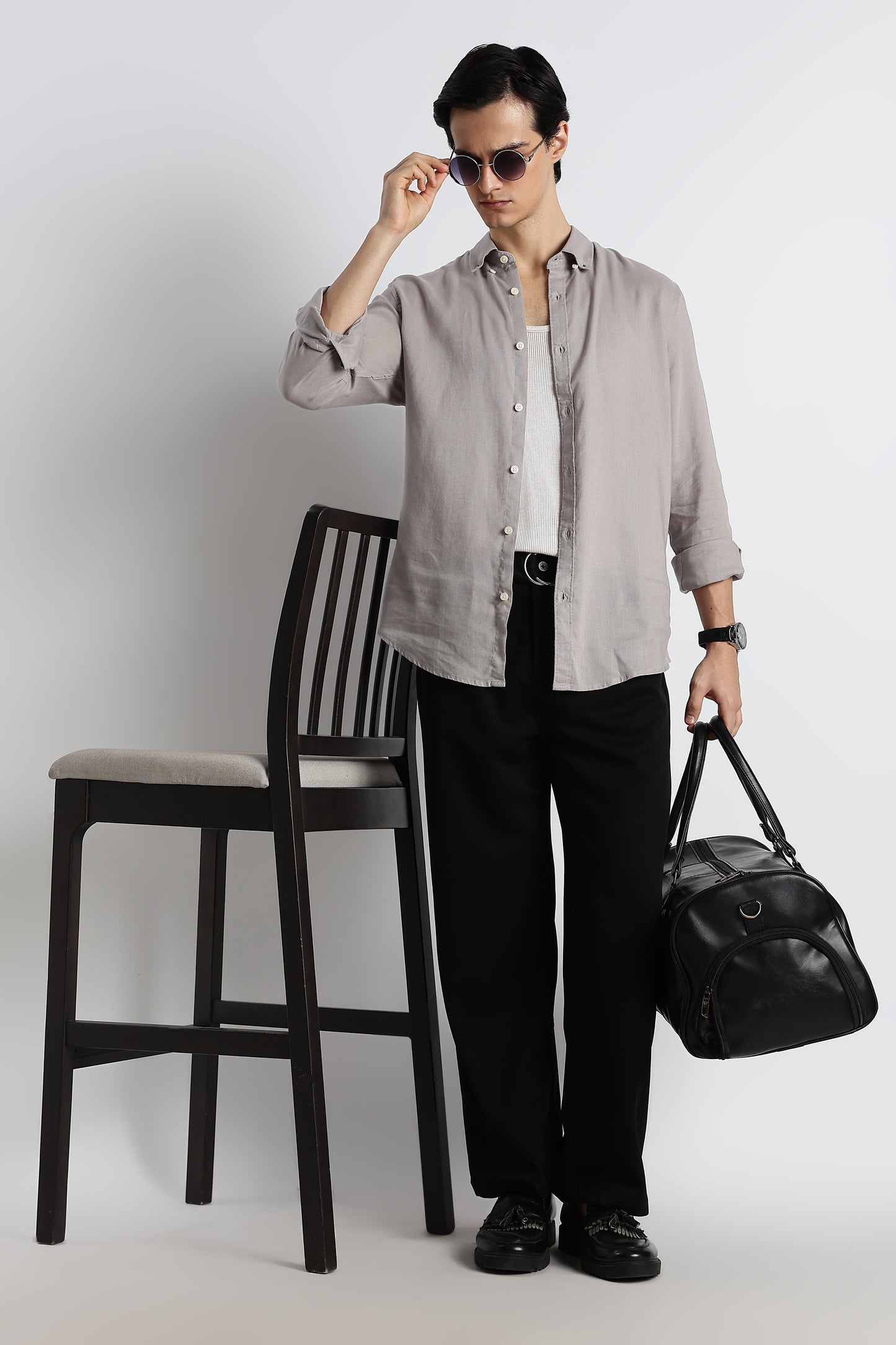 Relaxed Korean Fit Pants Black