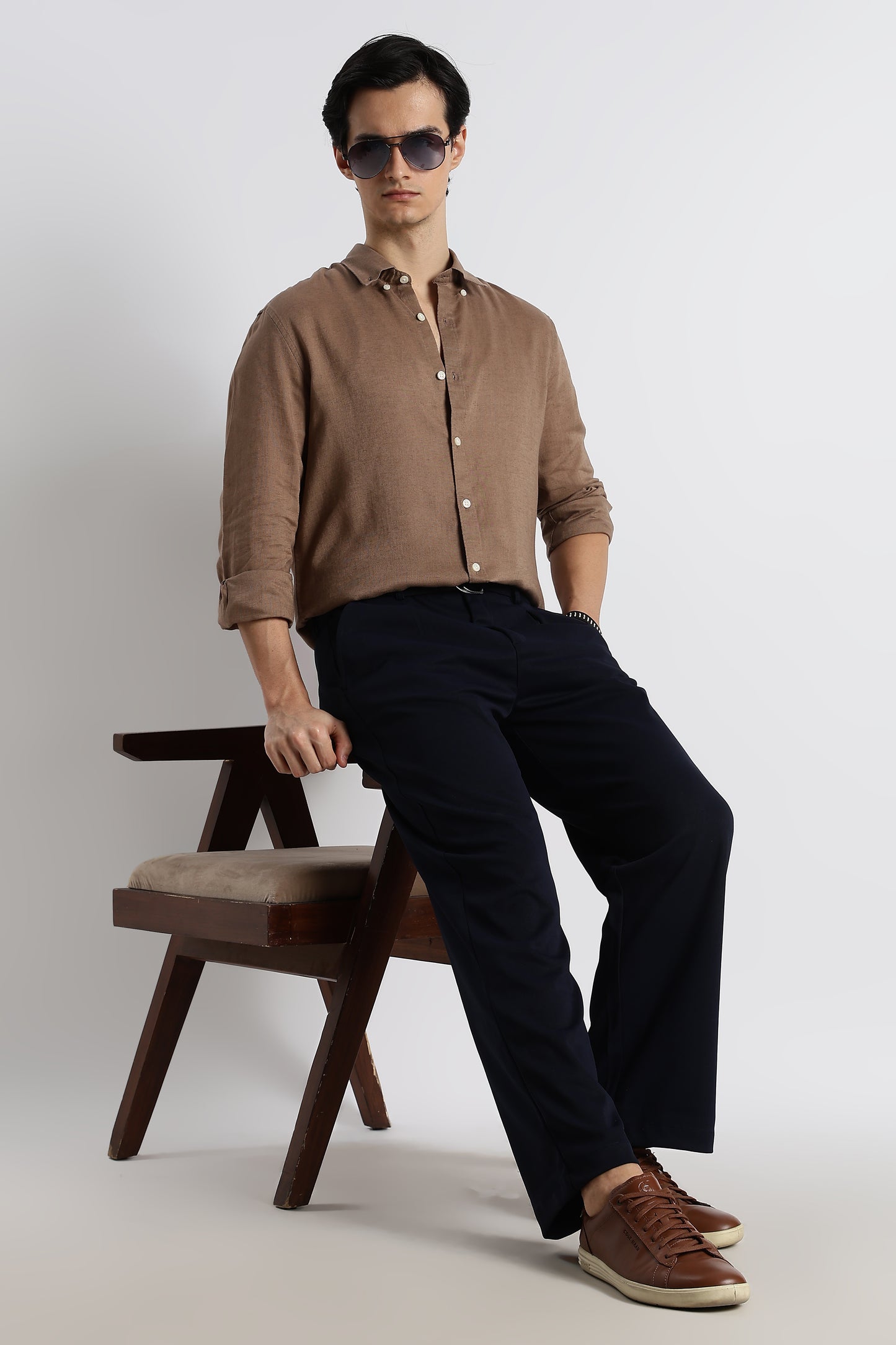 Relaxed Korean Fit Pants Navy