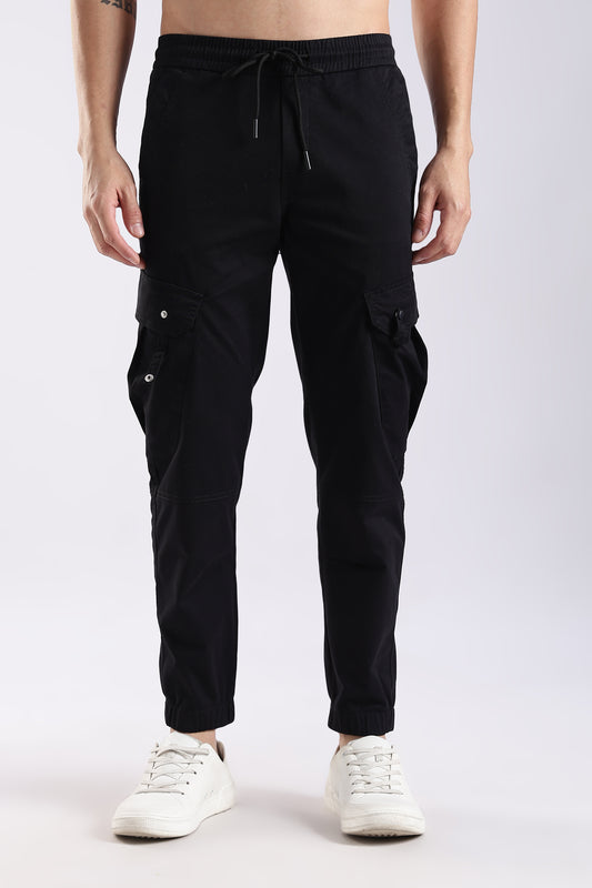 100% Cotton Slim Fit Cargo Pants Navy
