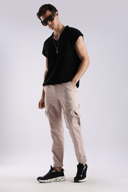 Slim Fit Cargo Pants Lt Pink