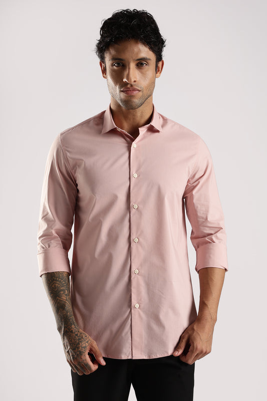 100% Cotton Slim Fit Shirt Pink