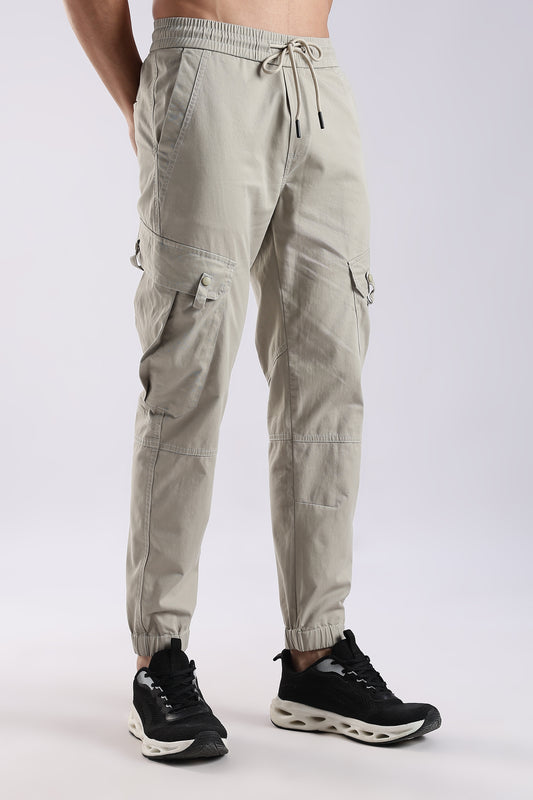 100% Cotton Slim Fit Cargo Pants Olive