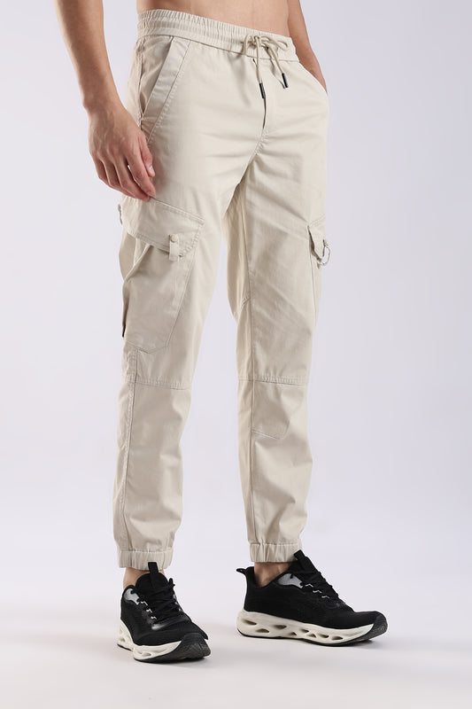 Slim Fit Cargo Pants Cream