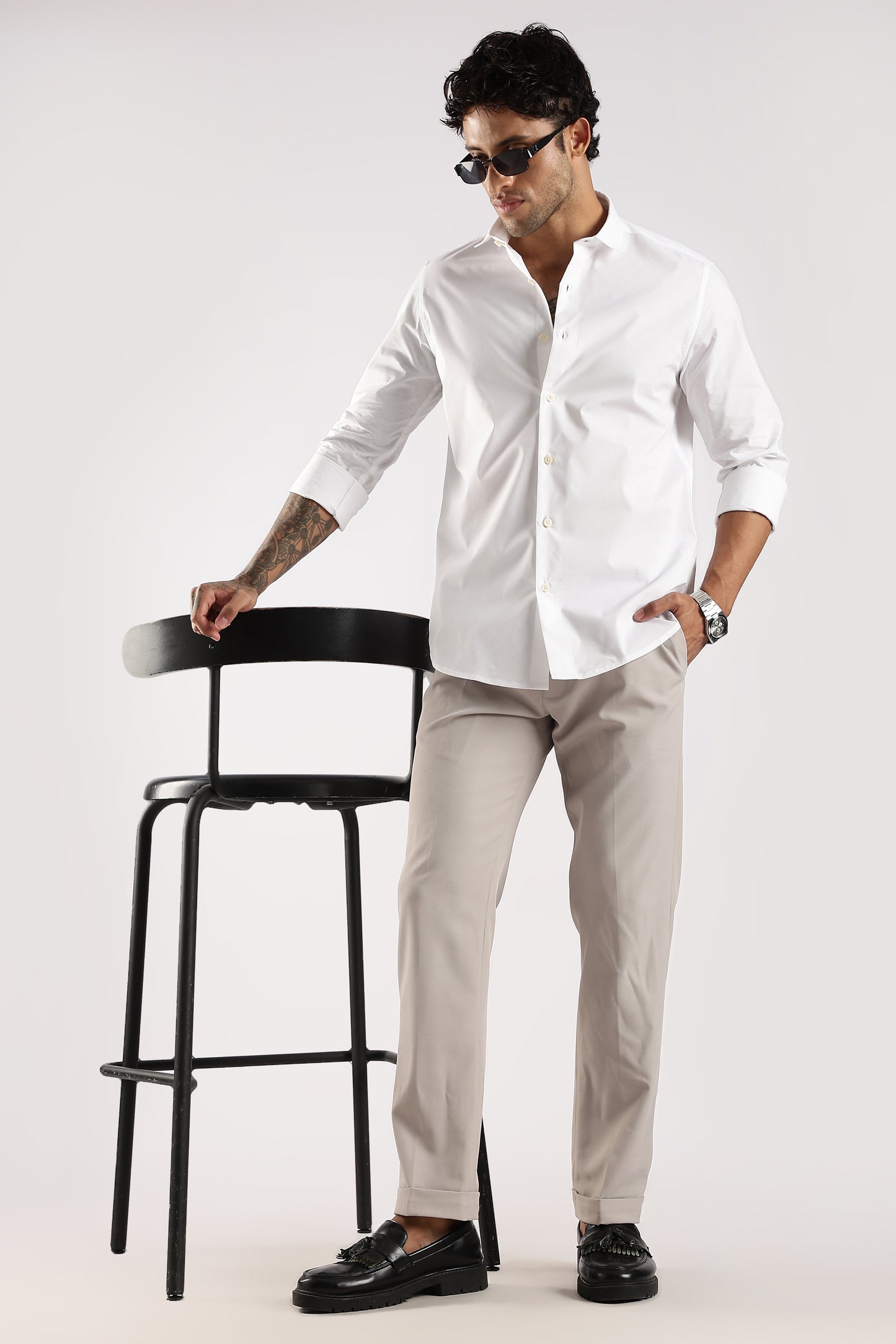 100% Cotton Slim Fit Shirt White