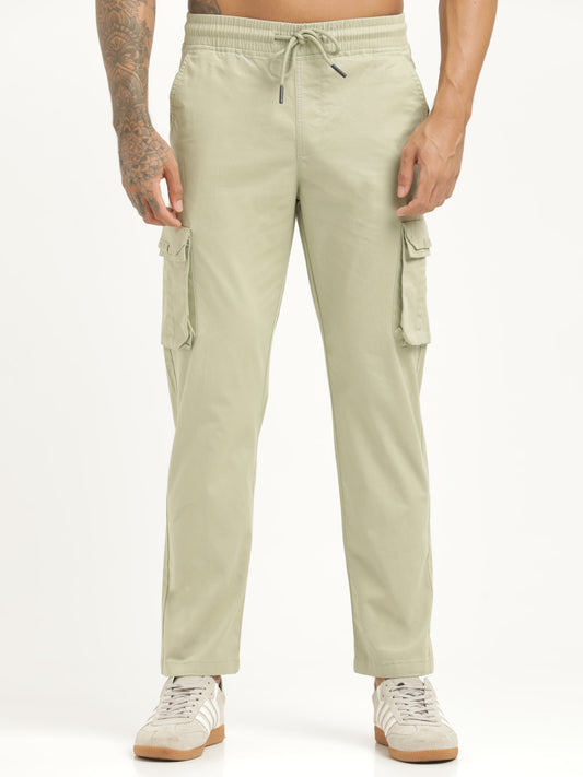 Cotton Cargo Trousers P Green