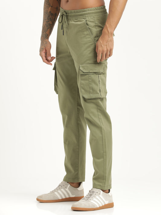 Cotton Cargo Trousers Green