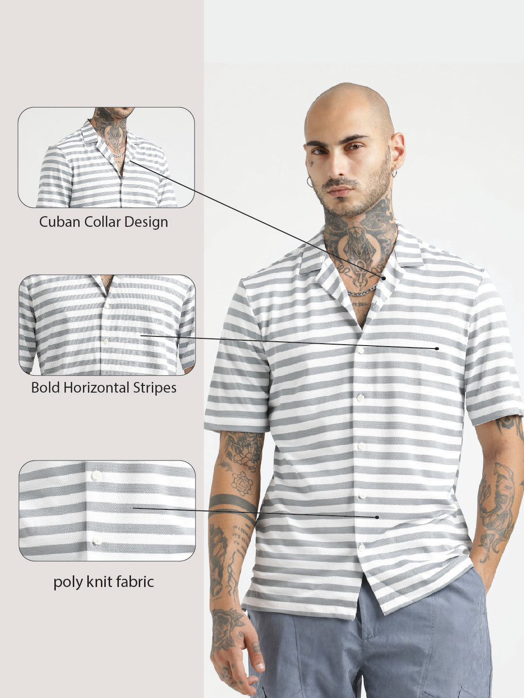 Relaxed Knit Shirt Grey