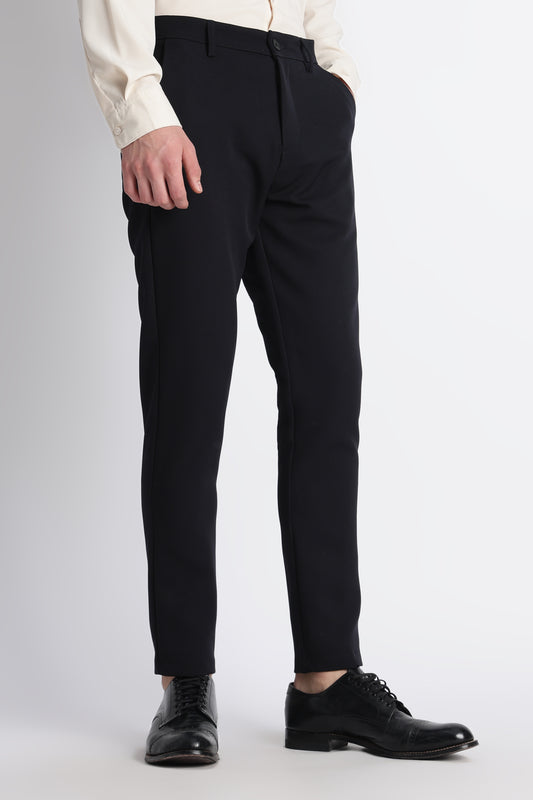 Modern Casual Trousers Navy