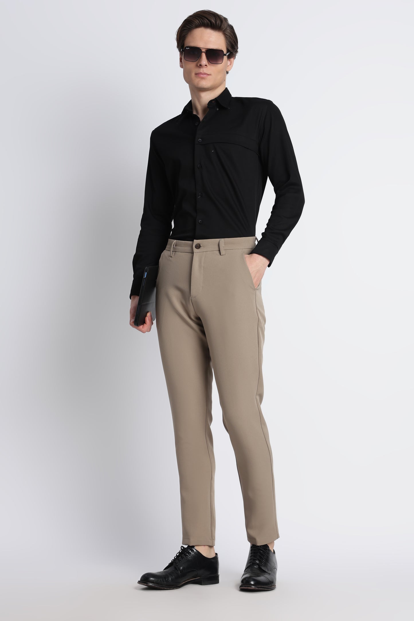 Modern Casual Trousers Olive