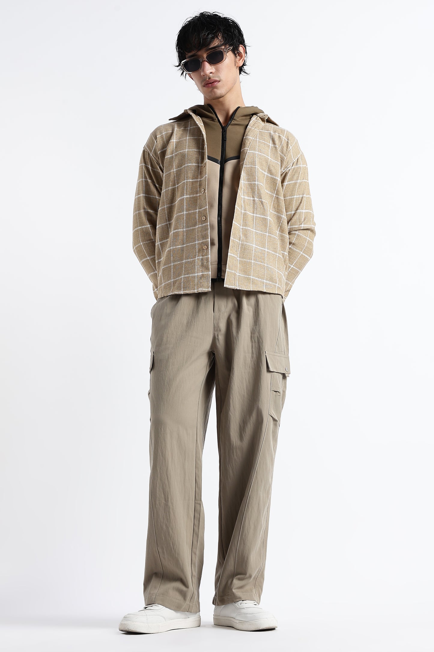 Relaxed Utility Cargo Pants Stone Grey