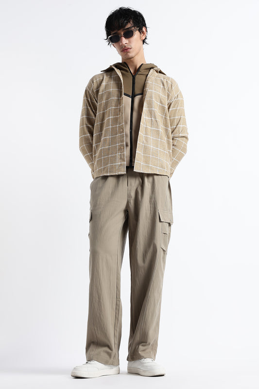 Relaxed Utility Cargo Pants Stone Grey