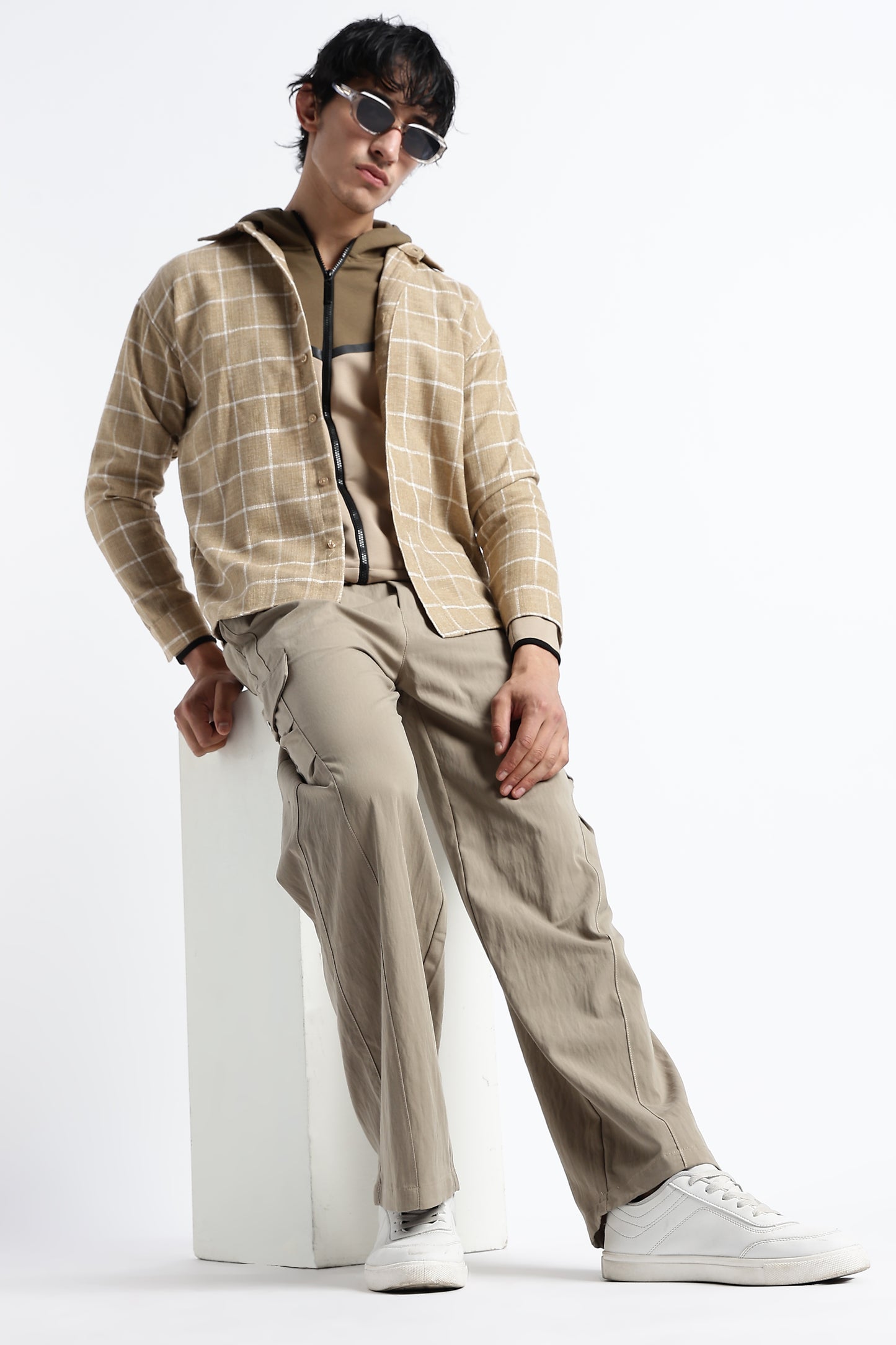 Relaxed Utility Cargo Pants Stone Grey